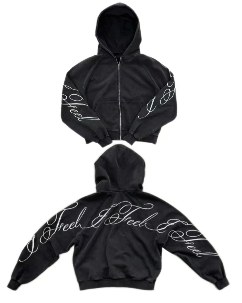 Women'S Fashion Zip Hoodie - Y2K harajuku Gothic Letter Print Retro