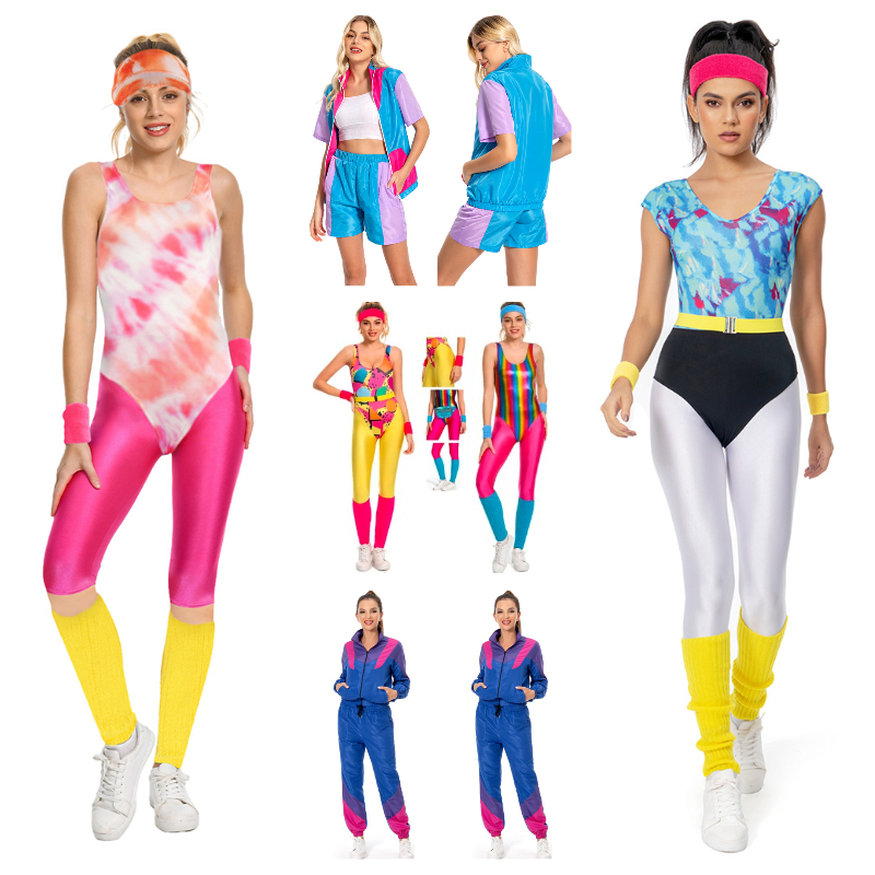 Women'S Fashion From The 90S - 6Pcs/Set Women Retro 80s 90s Legging