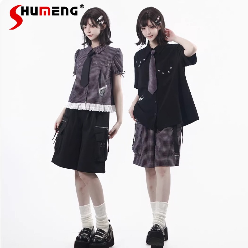 Women'S Fashion Designer Clothes - Japanese Lolita Purple And Black Shirt