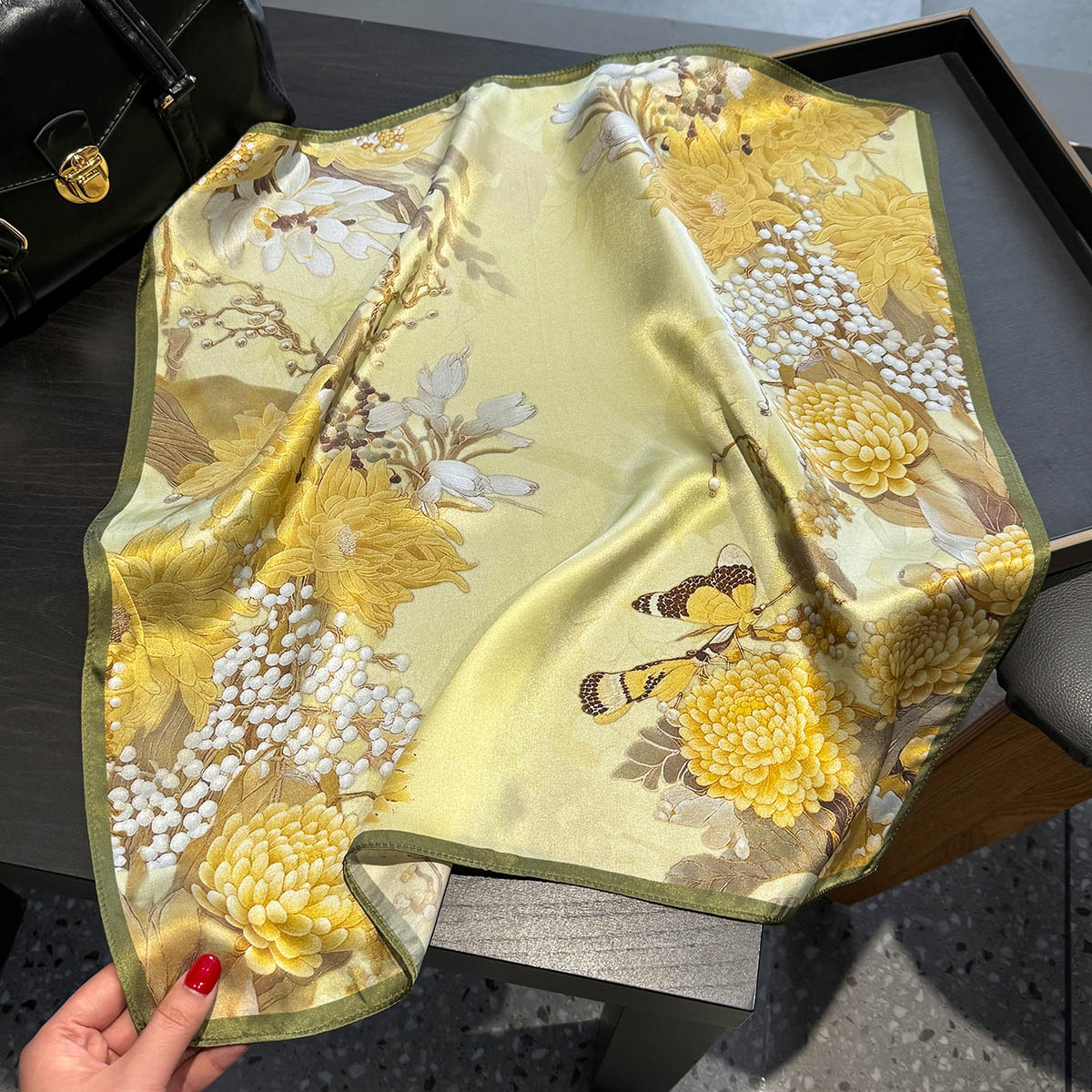 Women'S Fashion Poncho - Brand 100% Pure Silk Scarf Women
