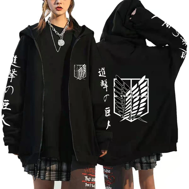 Women'S Fashion Zip Hoodie - Anime Zipper Hoodie Sports Coat Sportswear