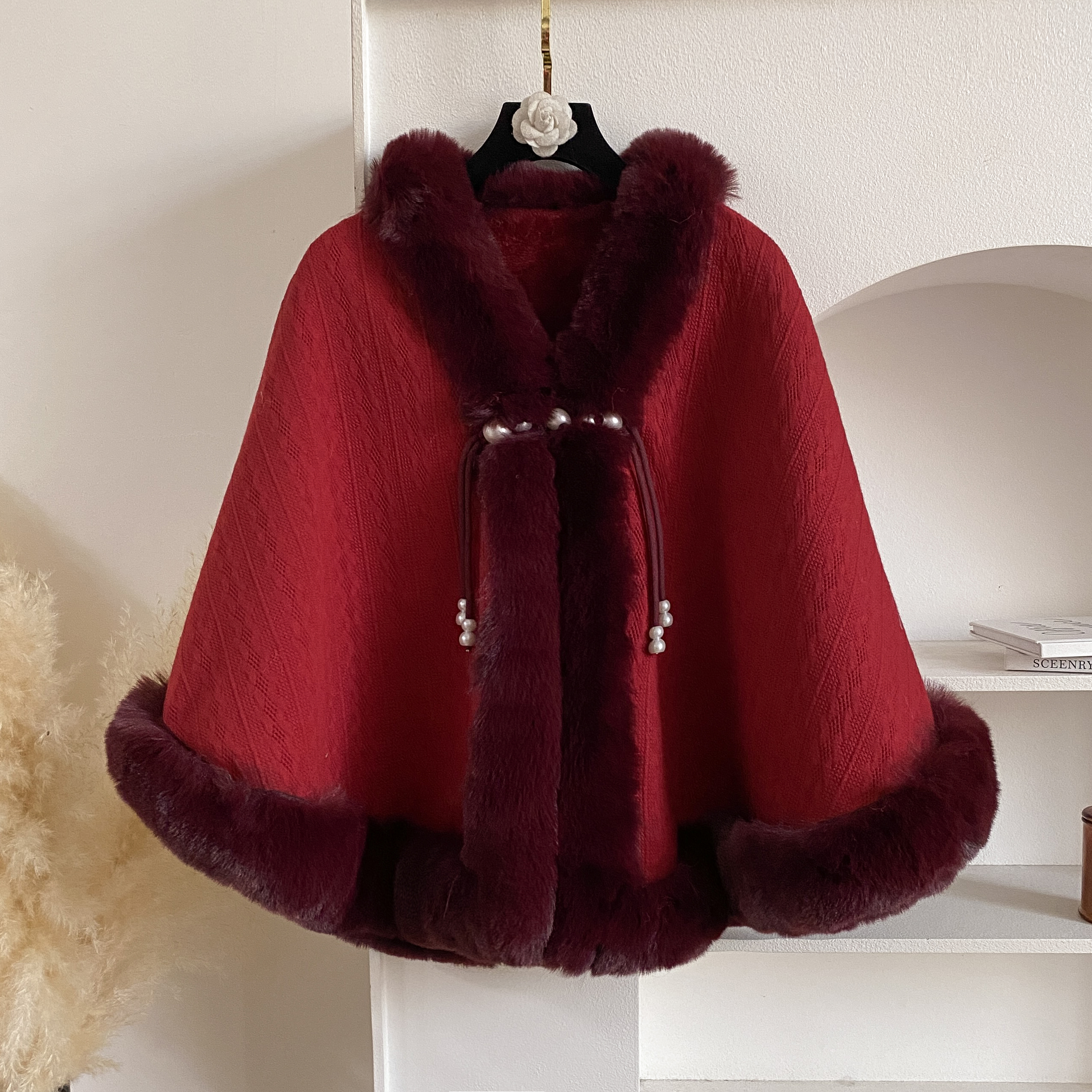 Women'S Fashion Poncho - 2024 New Winter Solid Poncho Thicken