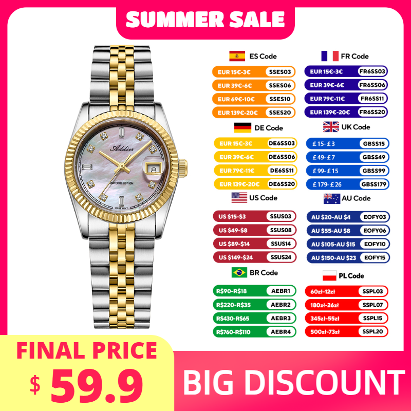 Fashion Women Watch - ADDIES 585 Quartz Women's Watches Sapphire