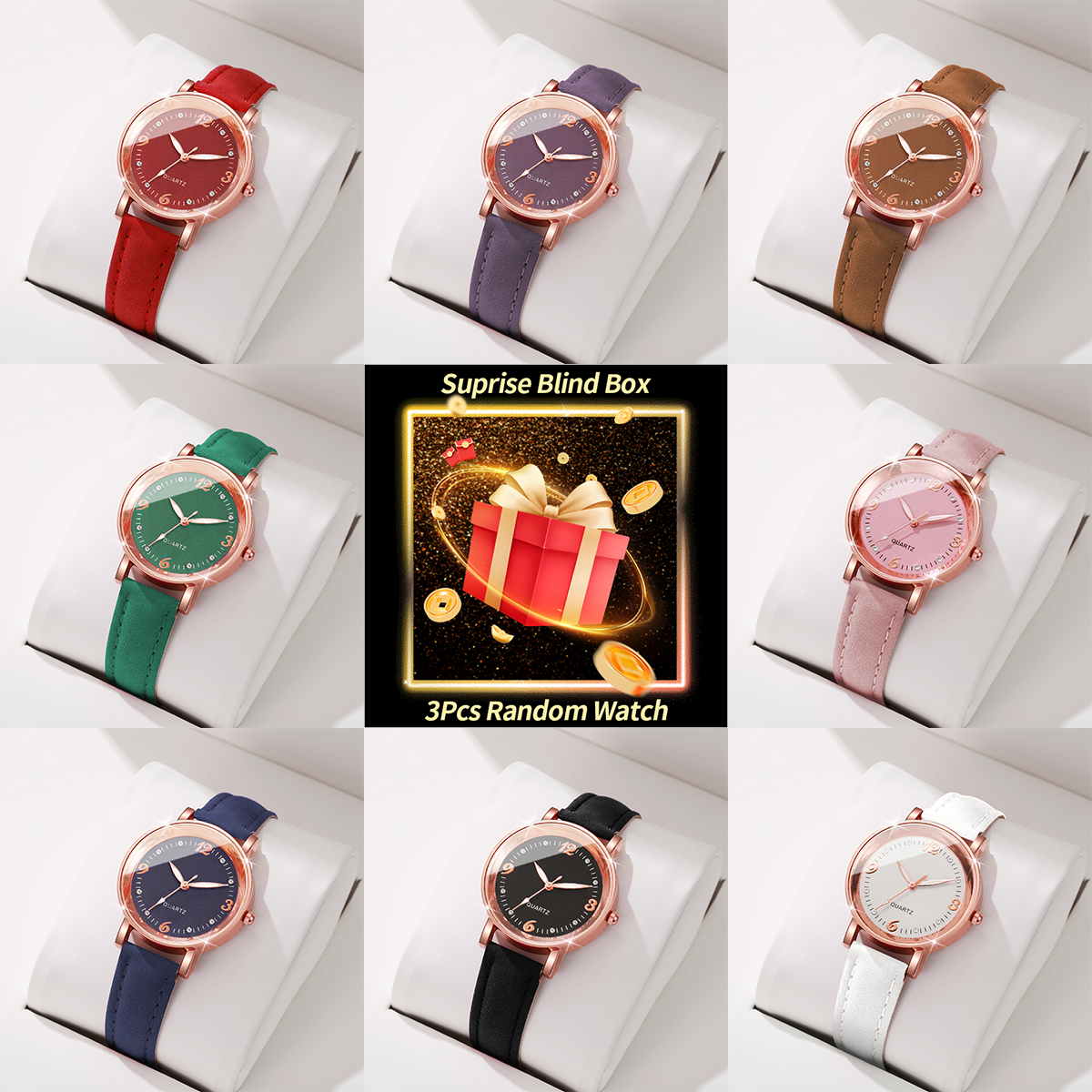 3PCS Surprise Mystery Box-Fash - Fashion Women Watch review and price