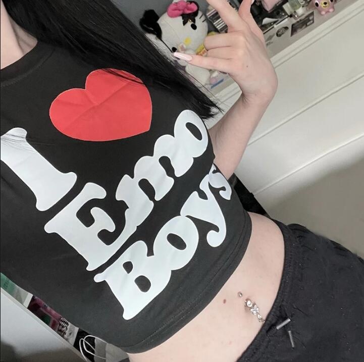 I love Emo Boy streetwear  hip - Women'S Fashion From The 90S review and price