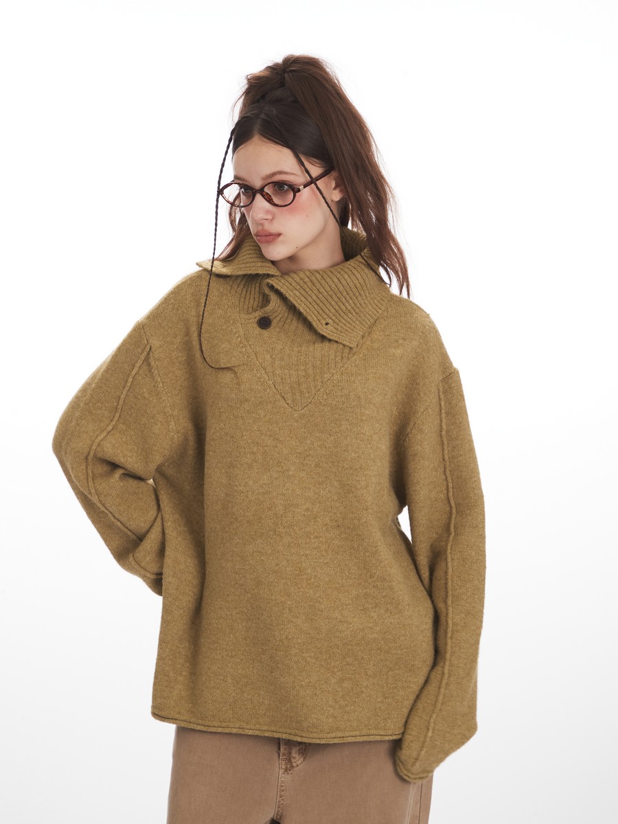 Asymmtrical Collar Knitted Des - Women'S Fashion Designer Clothes review and price