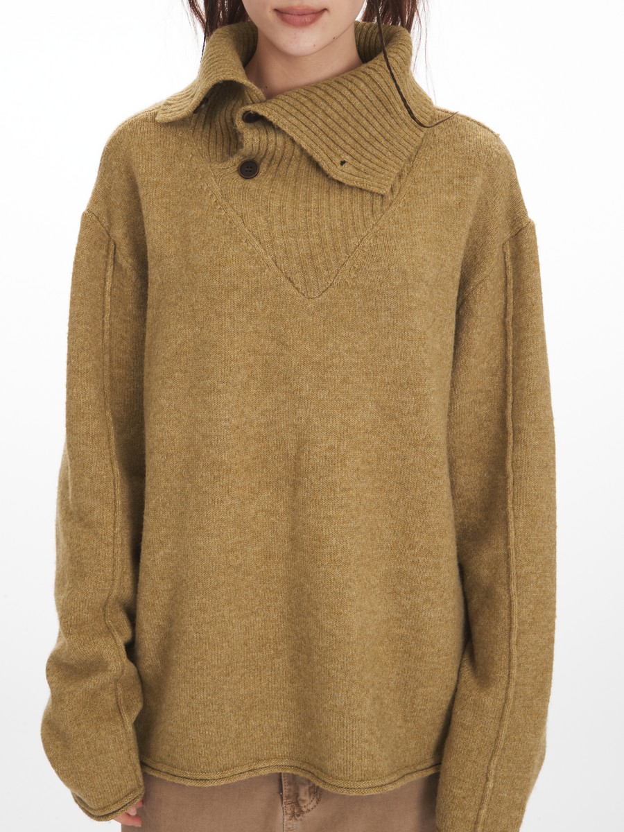 Asymmtrical Collar Knitted Des - Women'S Fashion Designer Clothes review and price