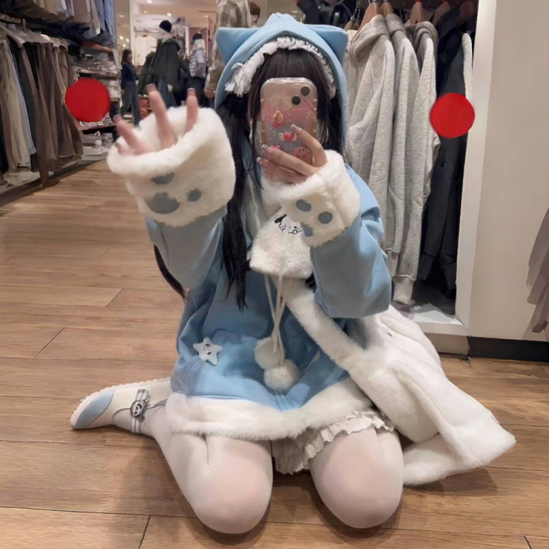 Japanese Cute Anime Embroidery - Women'S Fashion Zip Hoodie review and price