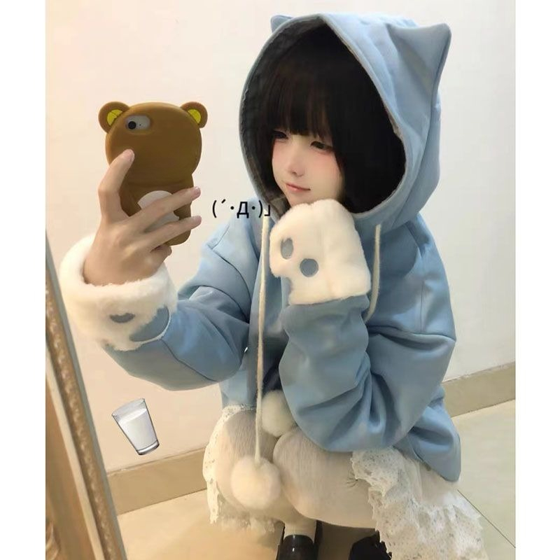 Japanese Cute Anime Embroidery - Women'S Fashion Zip Hoodie review and price