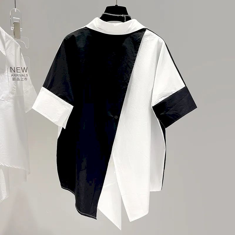 Oversized Shirts Women Patchwo - Women'S Fashion Designer Clothes review and price