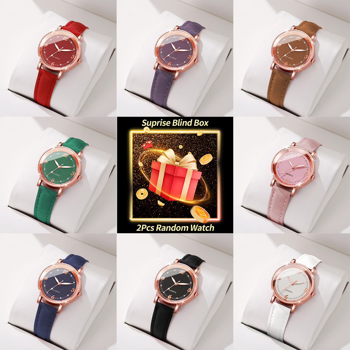 2PCS Surprise Mystery Box-Wome - Fashion Women Watch review and price