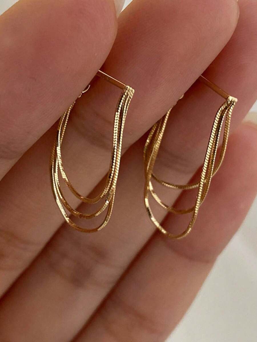 Gold-Tone Curved Bar Top Tripl - Women'S Fashion Layering review and price