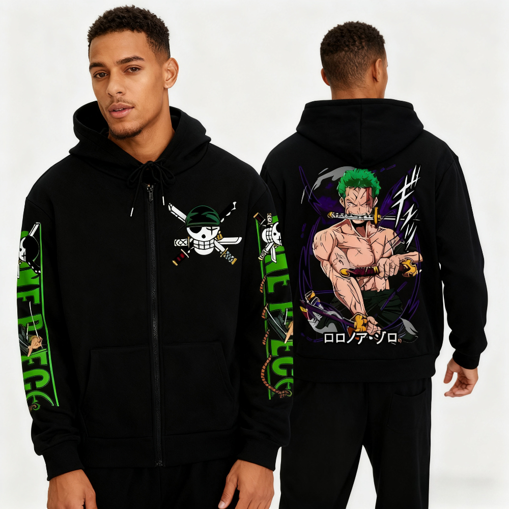 Streetwear One Piece Zoro Anim - Women'S Fashion Zip Hoodie review and price