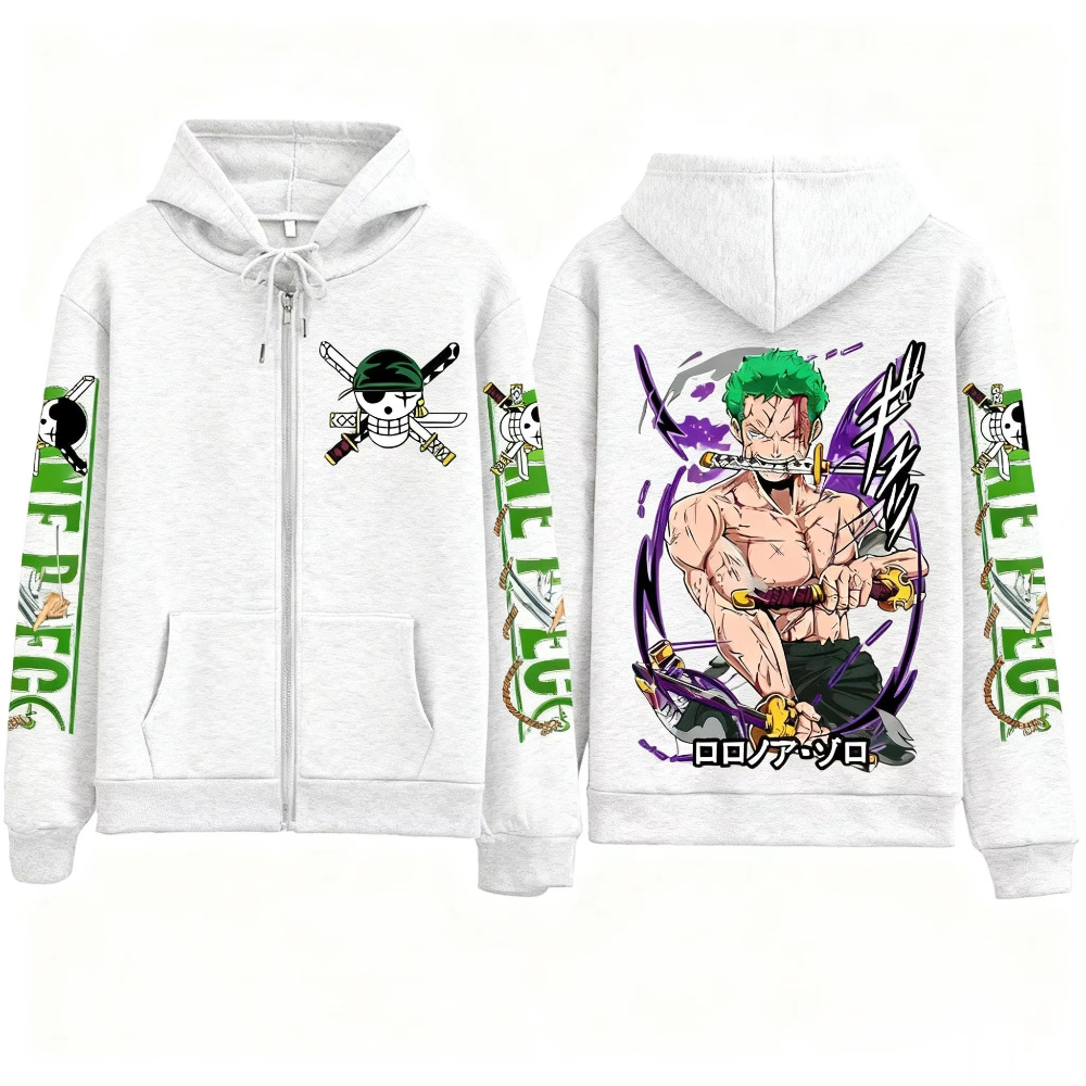 Streetwear One Piece Zoro Anim - Women'S Fashion Zip Hoodie review and price