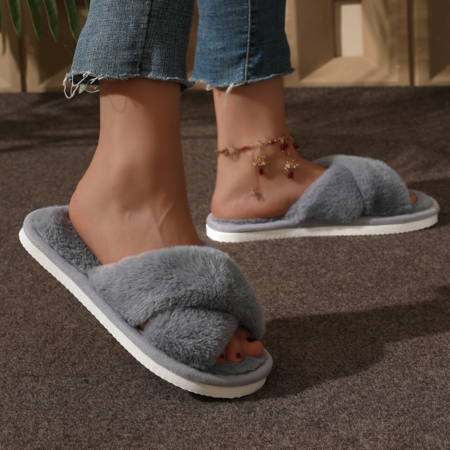 Home Fuzzy Cross Slipper Women - Women'S Fashion Winter 2025 review and price