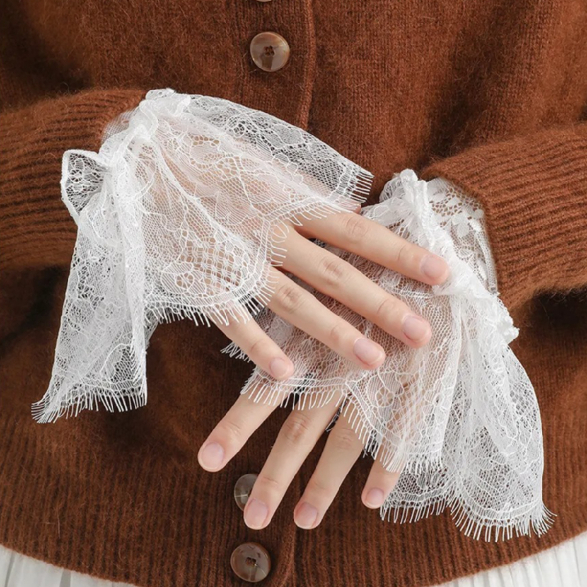 Detachable Lace Flower Mesh Fl - Women'S Fashion Layering review and price