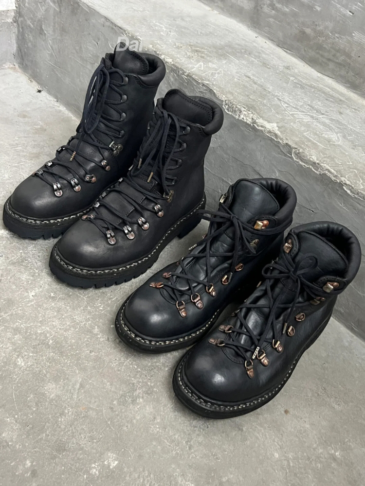 Unisex Black Leather Lace Up H - Women'S Fashion Hiking Boots review and price
