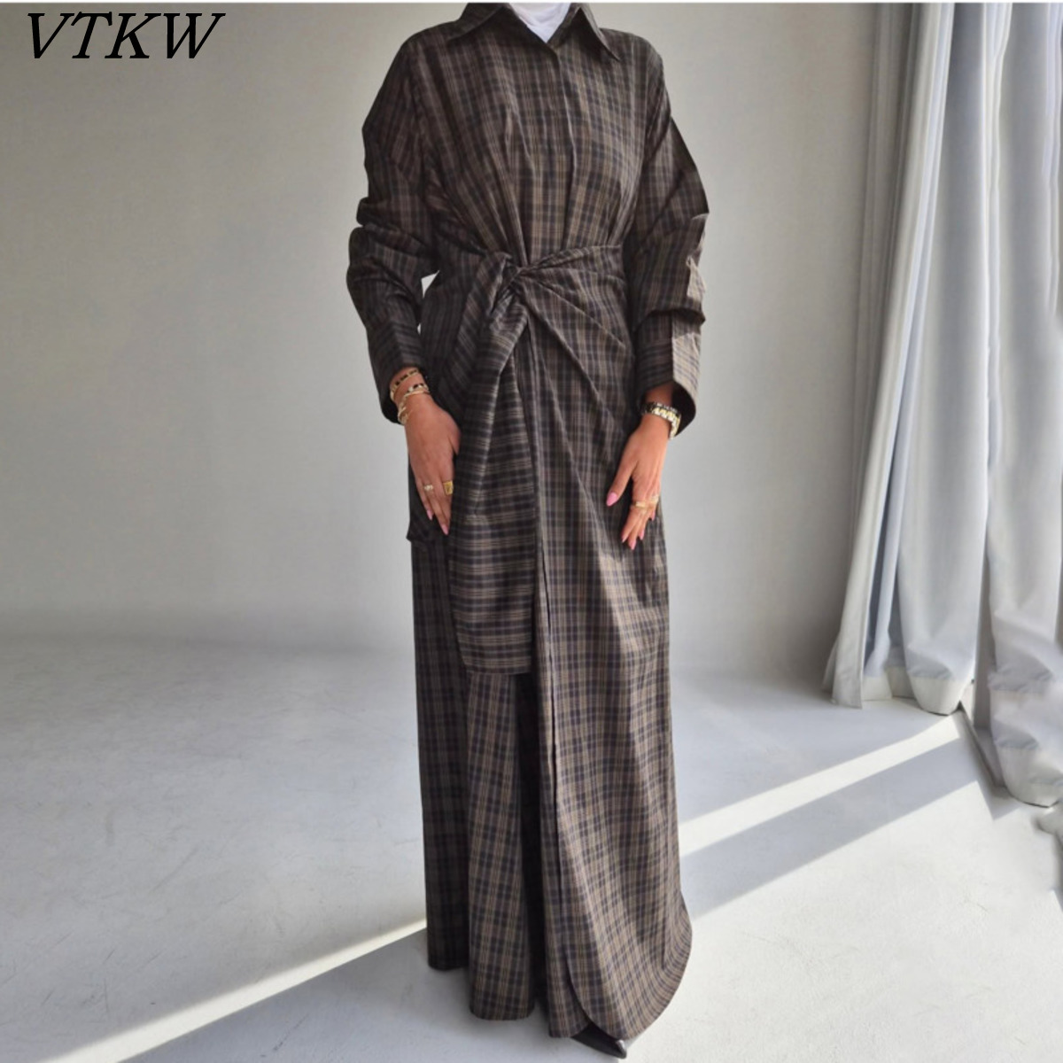 VTKW 2026 New Arrival Women Da - Belted Shirt Dress review and price