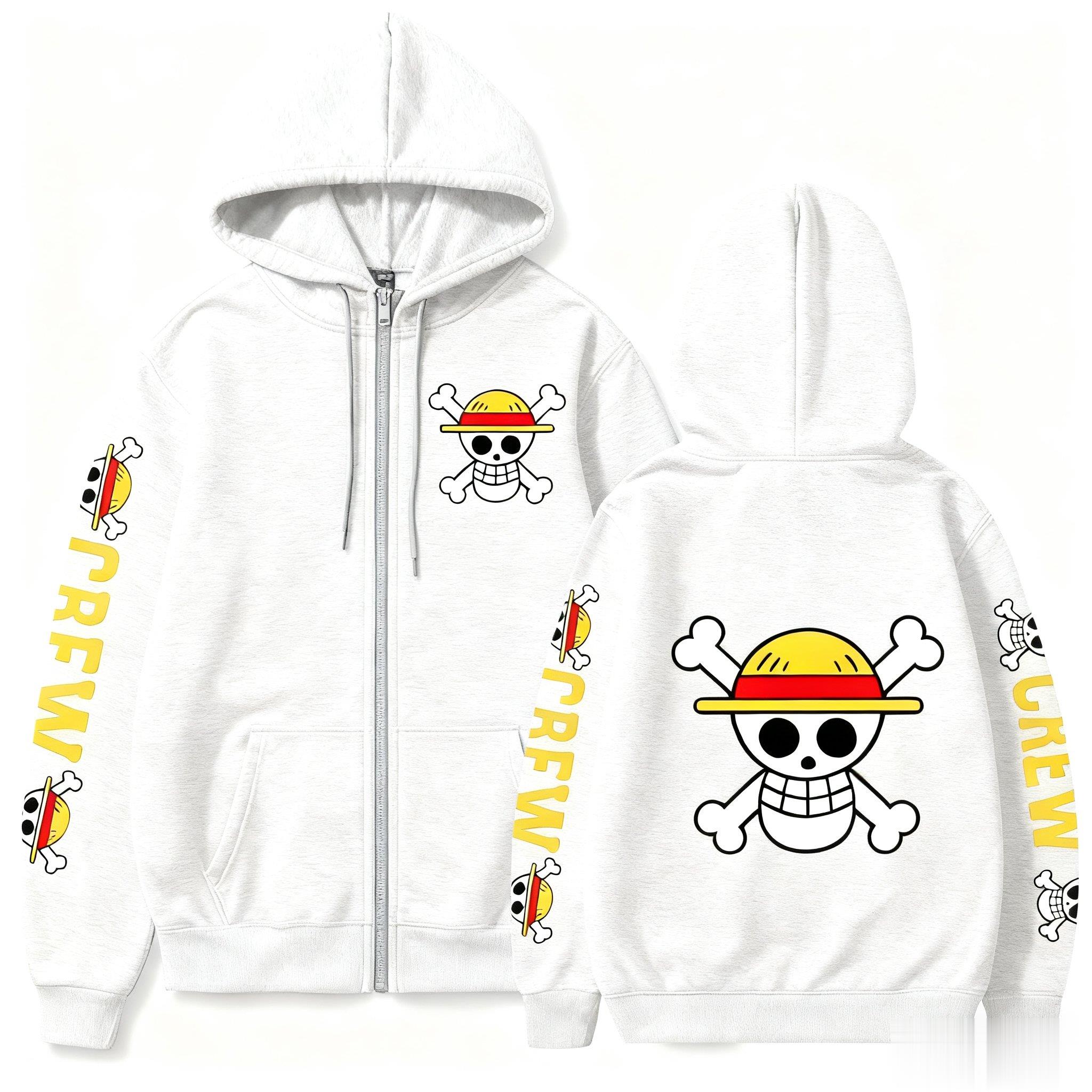 One Piece Anime Luffy Straw Ha - Women'S Fashion Zip Hoodie review and price
