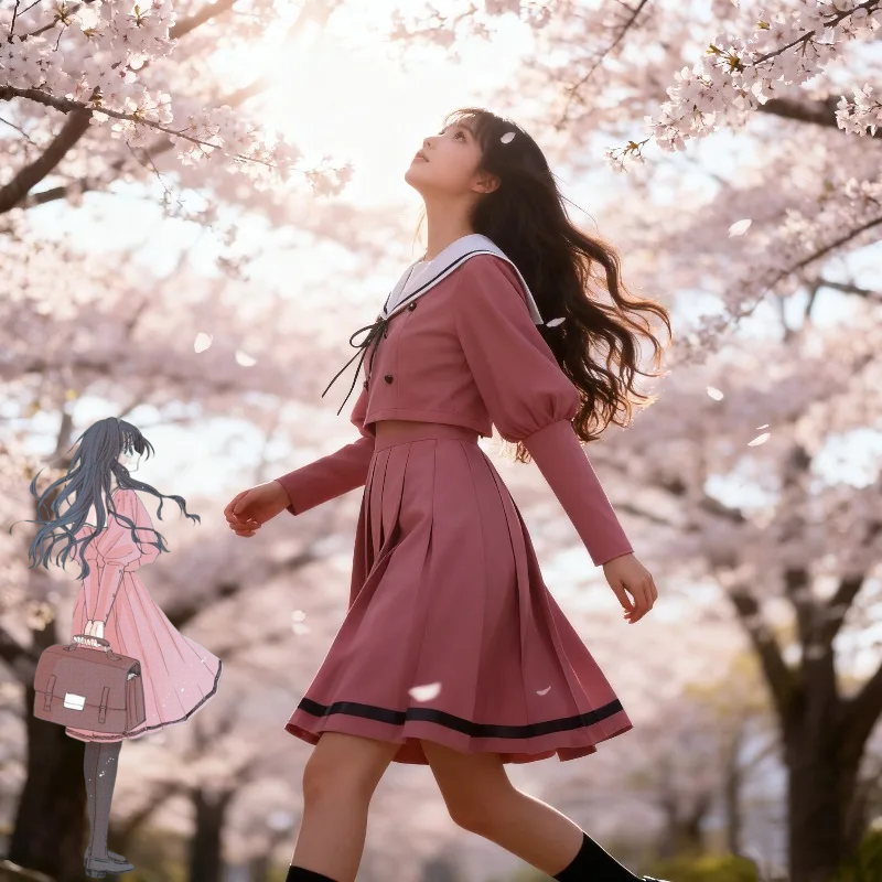 Anime The Fragrant Flower Bloo - Belted Shirt Dress review and price