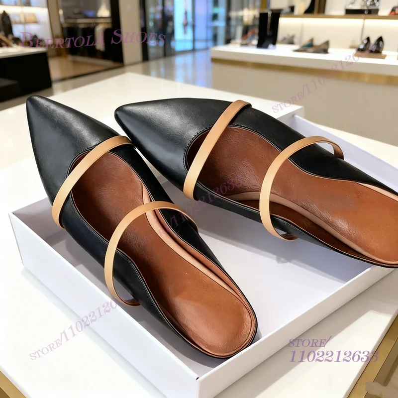 Flat Mules Half Round Pointed  - Women'S Fashion Belts review and price