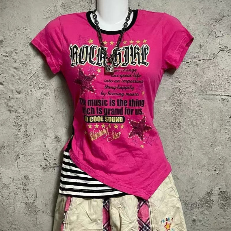 Punk Gothic T shirt Summer Wom - Women'S Fashion From The 90S review and price
