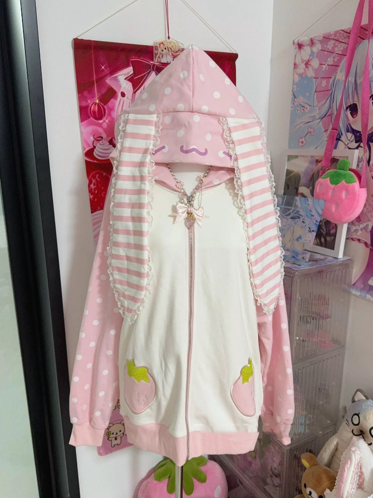 Japanese Sweet Kawaii Hooded C - Women'S Fashion Zip Hoodie review and price