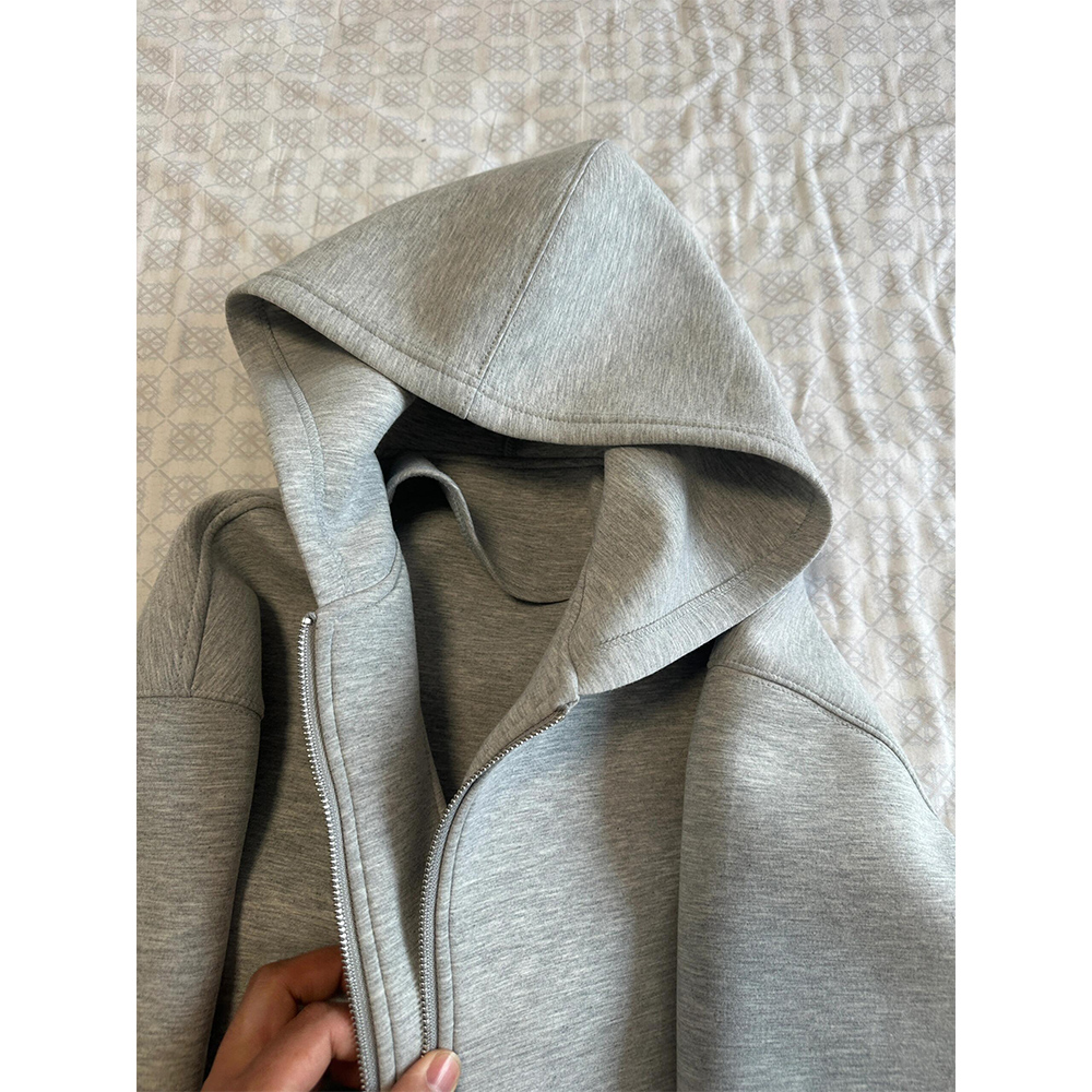 Women's Grey Hooded Coat Solid - Women'S Fashion Zip Hoodie review and price