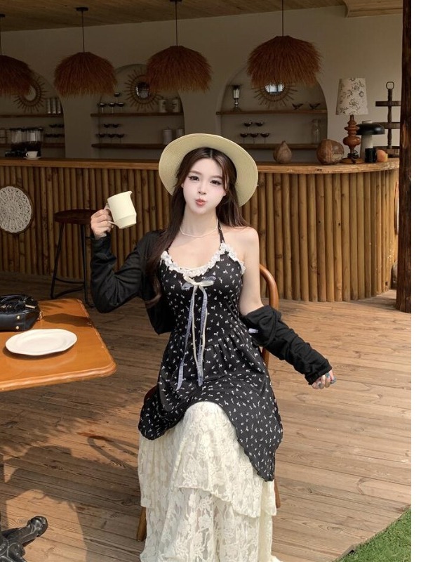 plus Size Floral Lace Trim  Kn - Belted Shirt Dress review and price