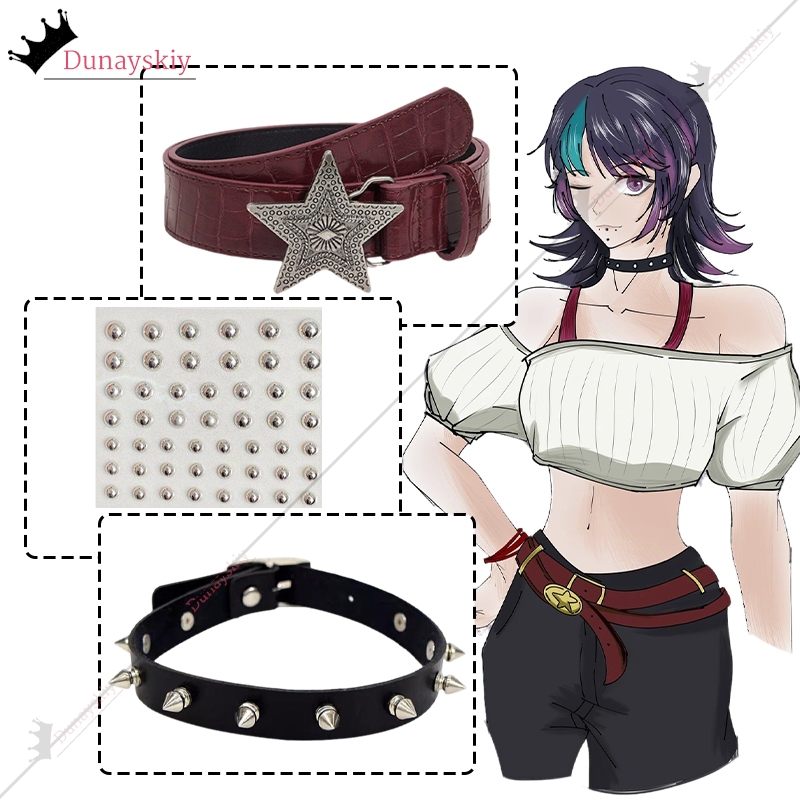 Cosplay Hoshi Kirara Roro JJK  - Belted Shirt Dress review and price