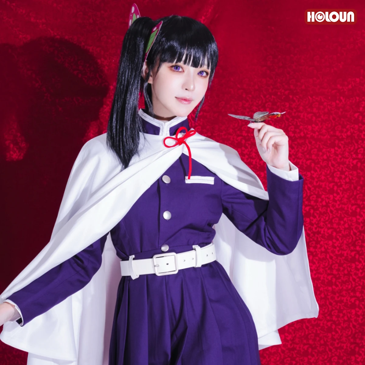 HOLOUN Anime Tsuyuri Kanawo Co - Belted Shirt Dress review and price